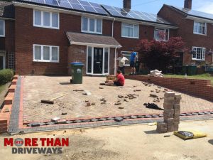 New Driveway With Retaining Walls