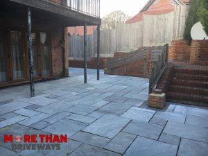 New Patio With Indian Sandstone