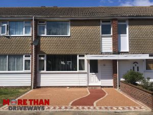 New Resin Driveway With Custom Pathway